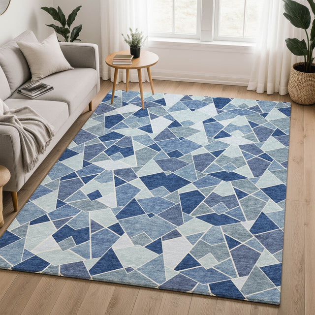 Dalyn Kenner KN8 Denim Rug shown in a room