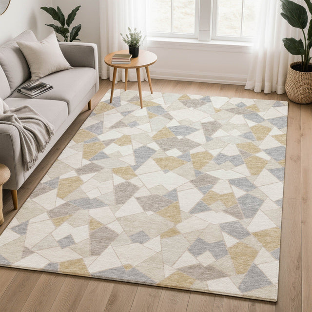 Dalyn Kenner KN8 Ivory Rug shown in a room