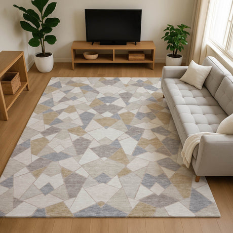 Dalyn Kenner KN8 Ivory Rug shown in a room