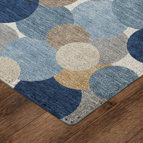 Dalyn Kenner KN9 Blue Rug corner detail