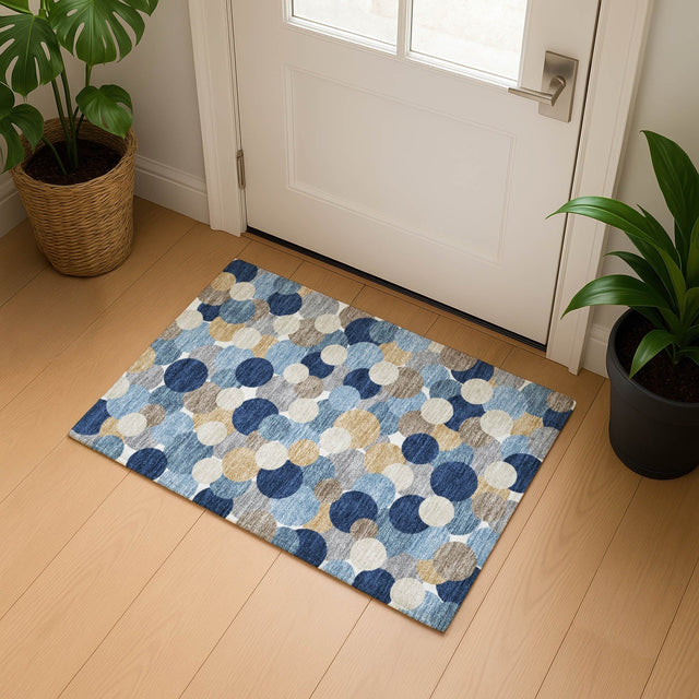 Dalyn Kenner KN9 Blue Rug shown in a room
