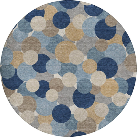 Dalyn Kenner KN9 Blue Rug round rug
