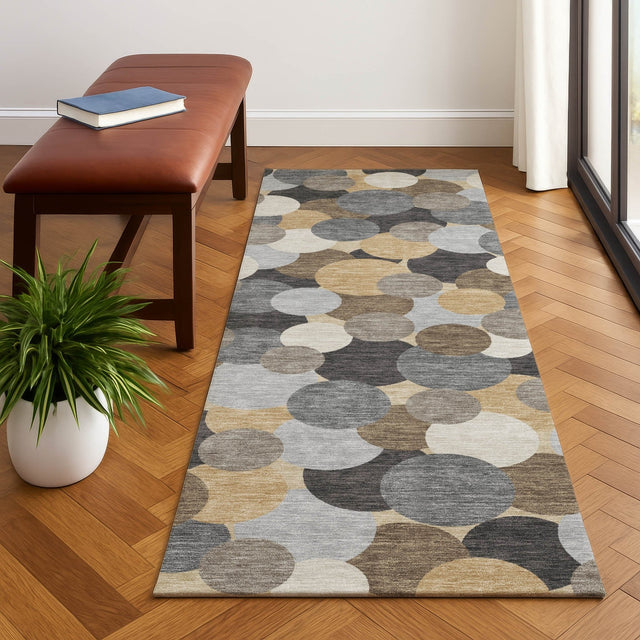 Dalyn Kenner KN9 Gray Rug shown in a room