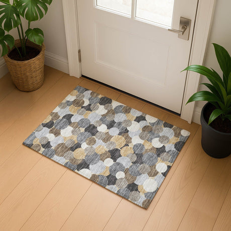 Dalyn Kenner KN9 Gray Rug shown in a room