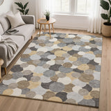 Dalyn Kenner KN9 Gray Rug shown in a room