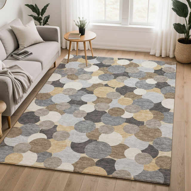 Dalyn Kenner KN9 Gray Rug shown in a room