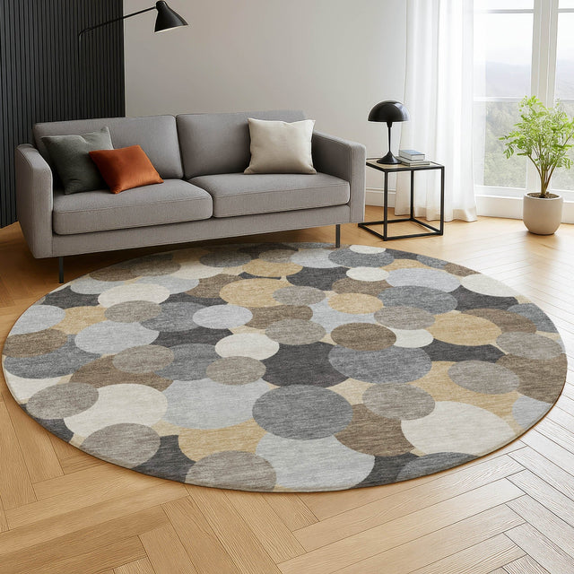 Dalyn Kenner KN9 Gray Rug shown in a room