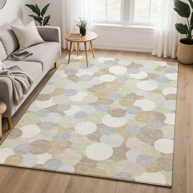 Dalyn Kenner KN9 Khaki Rug shown in a room