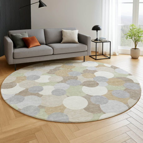 Dalyn Kenner KN9 Khaki Rug shown in a room