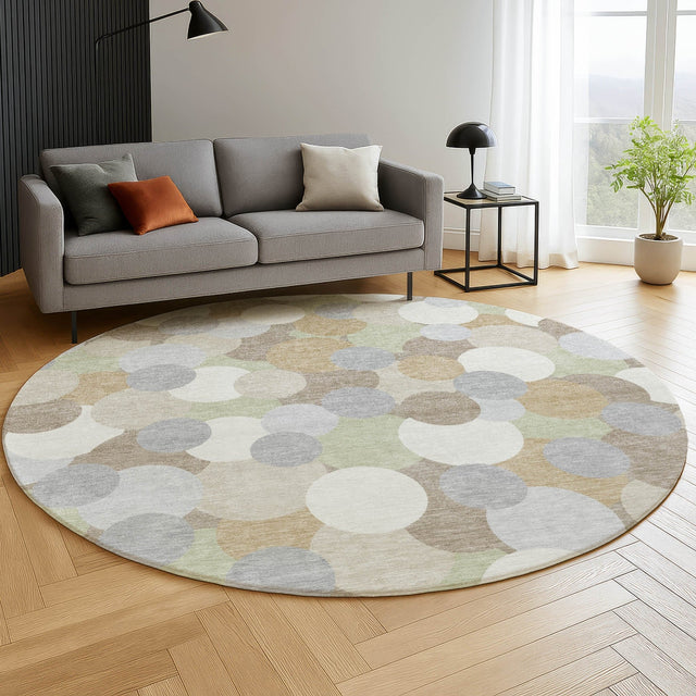 Dalyn Kenner KN9 Khaki Rug shown in a room