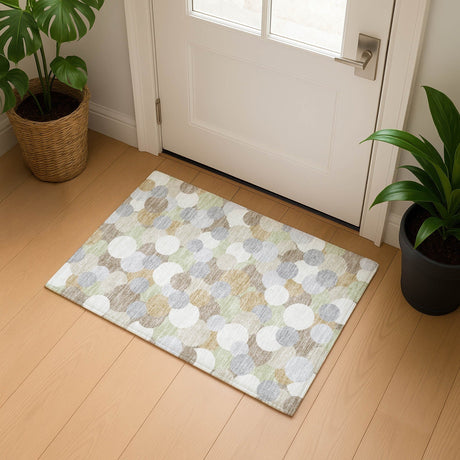 Dalyn Kenner KN9 Khaki Rug shown in a room