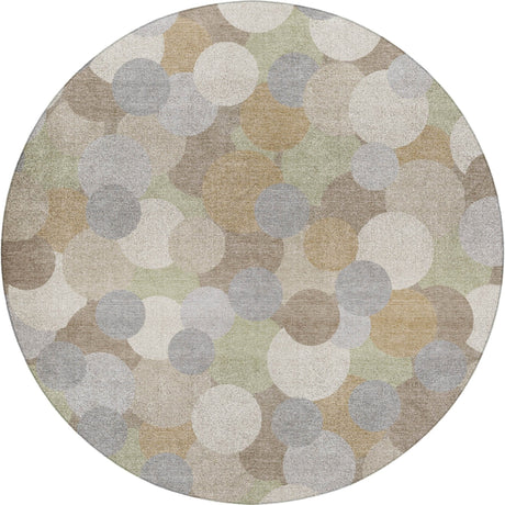 Dalyn Kenner KN9 Khaki Rug round rug