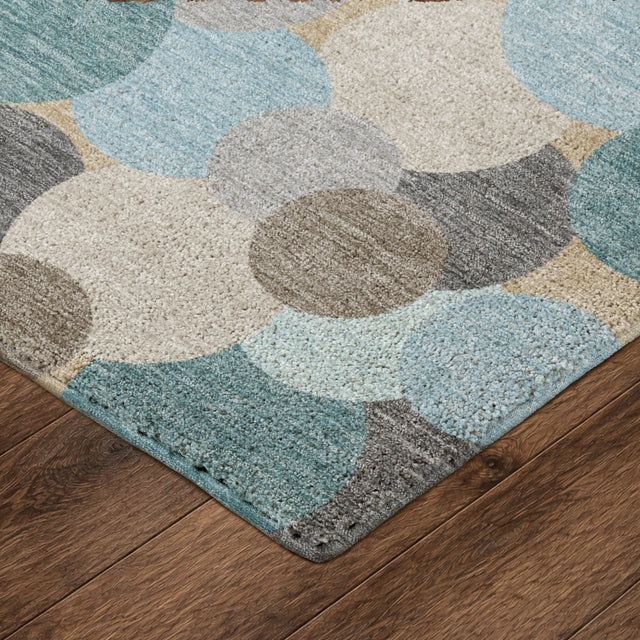 Dalyn Kenner KN9 Turquoise Rug corner detail