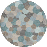Dalyn Kenner KN9 Turquoise Rug round rug