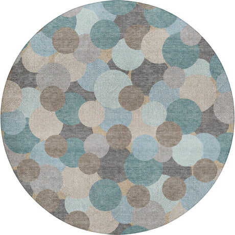 Dalyn Kenner KN9 Turquoise Rug round rug