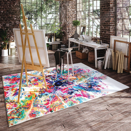 Dalyn Kikiamo KK1 Carnival Rug shown in a room
