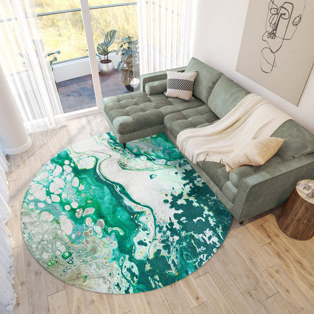 Dalyn Kikiamo KK10 Emerald City Rug shown in a room
