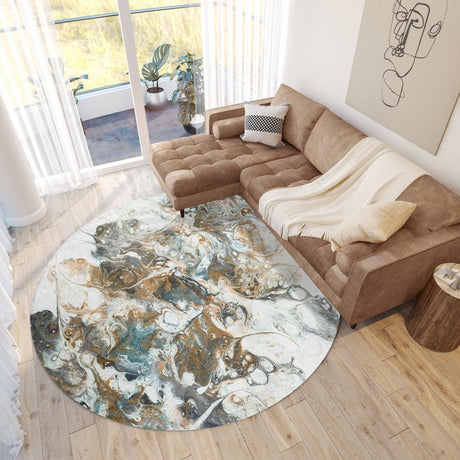 Dalyn Kikiamo KK11 Volcano Rug shown in a room