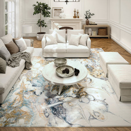 Dalyn Kikiamo KK11 Volcano Rug shown in a room