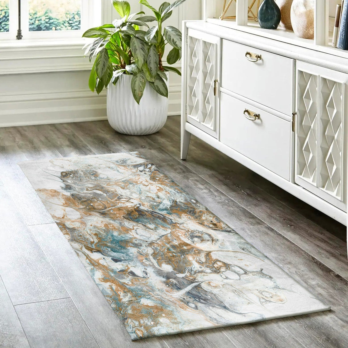 Dalyn Kikiamo KK11 Volcano Rug shown in a room