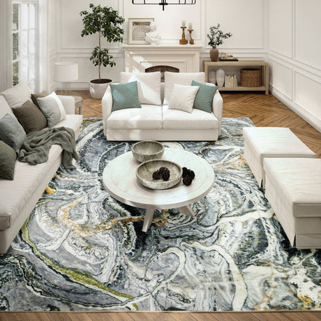 Dalyn Kikiamo KK12 Storm Rug shown in a room