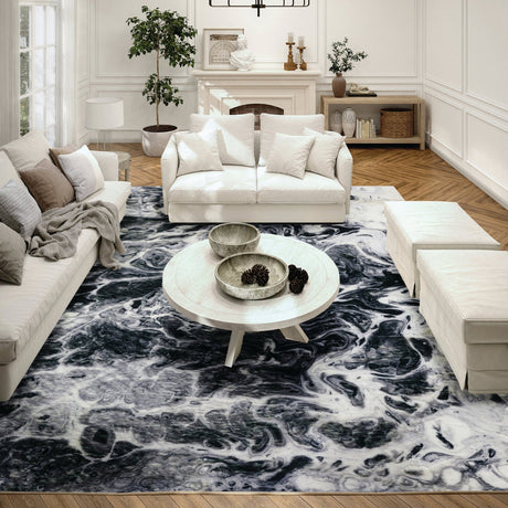 Dalyn Kikiamo KK14 Marble Rug shown in a room