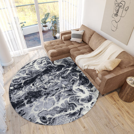 Dalyn Kikiamo KK14 Marble Rug shown in a room