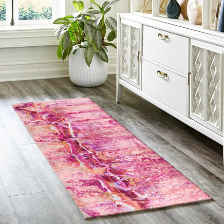 Dalyn Kikiamo KK16 Flamingo Rug shown in a room