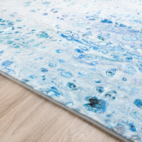 Dalyn Kikiamo KK18 Ocean Rug finished edge detail