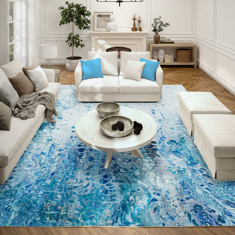 Dalyn Kikiamo KK18 Ocean Rug shown in a room