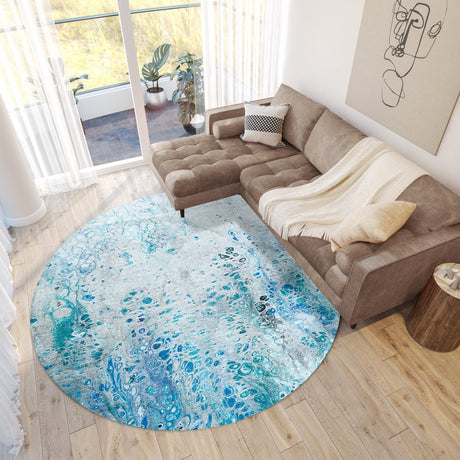 Dalyn Kikiamo KK18 Ocean Rug shown in a room