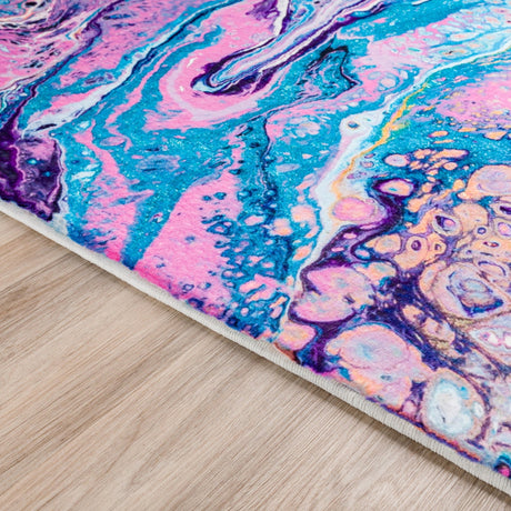 Dalyn Kikiamo KK19 Lavender Rug finished edge detail