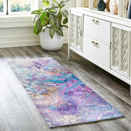 Dalyn Kikiamo KK19 Lavender Rug shown in a room