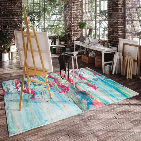 Dalyn Kikiamo KK2 Confetti Rug shown in a room