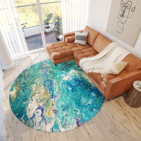 Dalyn Kikiamo KK4 Lagoon Rug shown in a room