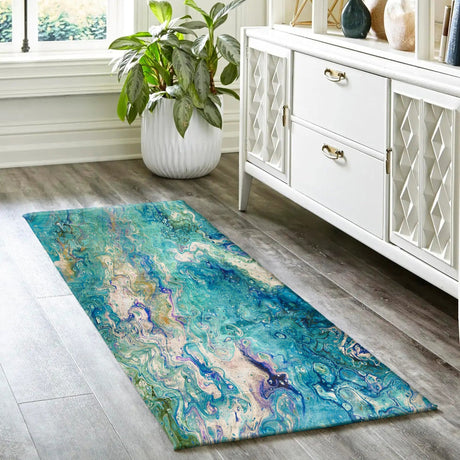 Dalyn Kikiamo KK4 Lagoon Rug shown in a room