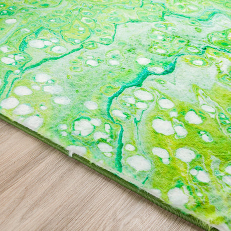 Dalyn Kikiamo KK5 Lime-In Rug finished edge detail