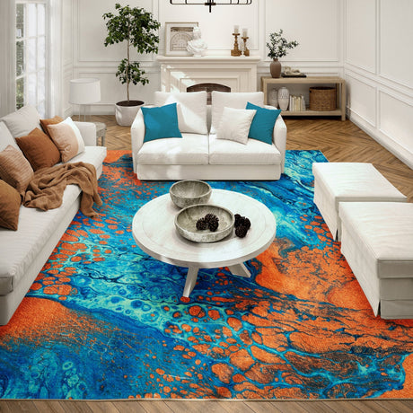 Dalyn Kikiamo KK8 Bermuda Rug shown in a room