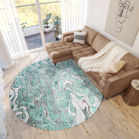 Dalyn Kikiamo KK9 Seaside Rug shown in a room