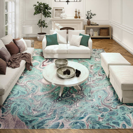 Dalyn Kikiamo KK9 Seaside Rug shown in a room