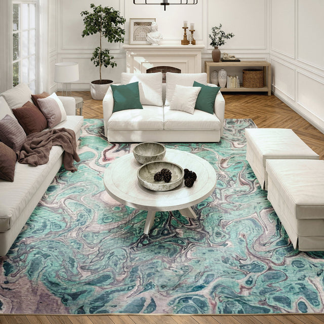 Dalyn Kikiamo KK9 Seaside Rug shown in a room