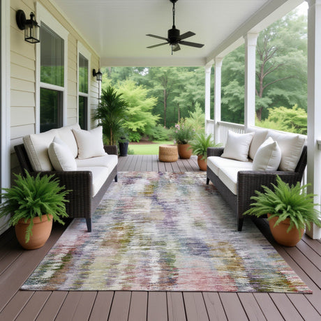 Dalyn Kochi KC1 Plum Rug outdoor lifestyle image