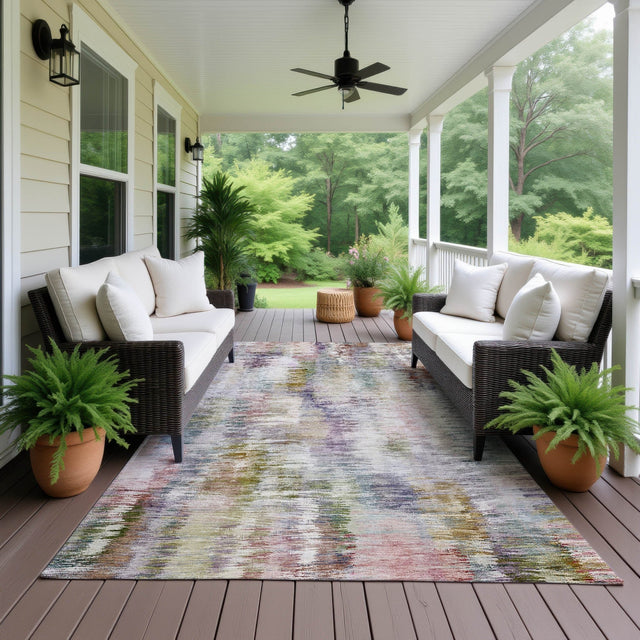 Dalyn Kochi KC1 Plum Rug outdoor lifestyle image