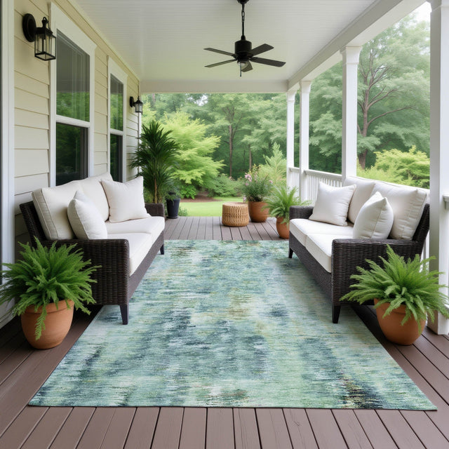 Dalyn Kochi KC1 Teal Rug outdoor lifestyle image