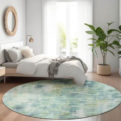 Dalyn Kochi KC1 Teal Rug shown in a room