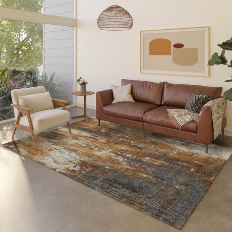 Dalyn Kochi KC10 Rust Rug shown in a room