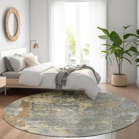 Dalyn Kochi KC11 Pewter Rug shown in a room