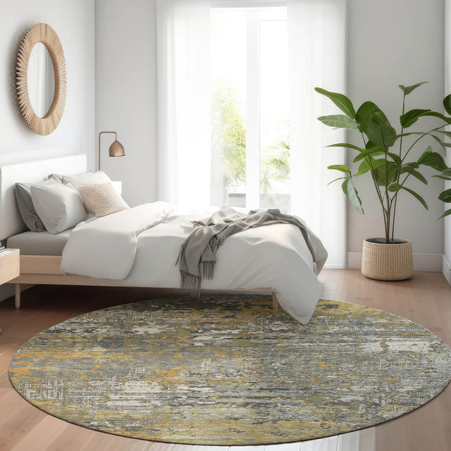 Dalyn Kochi KC12 Gray Rug shown in a room