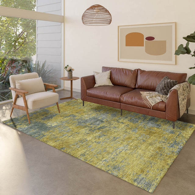 Dalyn Kochi KC2 Gold Rug shown in a room