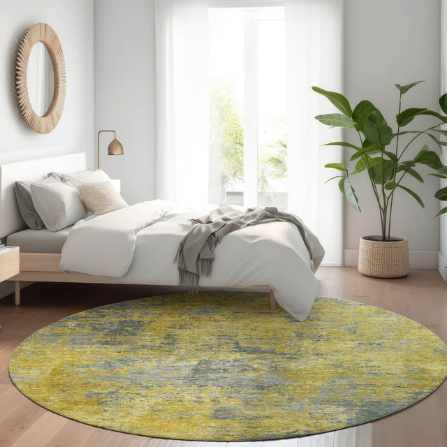 Dalyn Kochi KC2 Gold Rug shown in a room